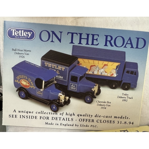 123 - 32 Lledo model vans including Tetley