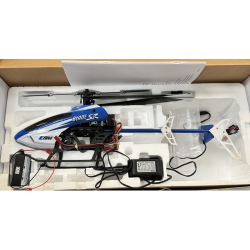 126 - A boxed E-flite Blade SR radio control helicopter. Untested