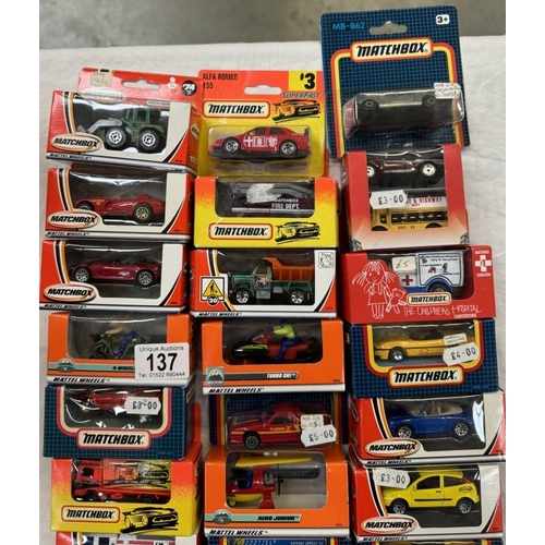 137 - A large box of Matchbox models