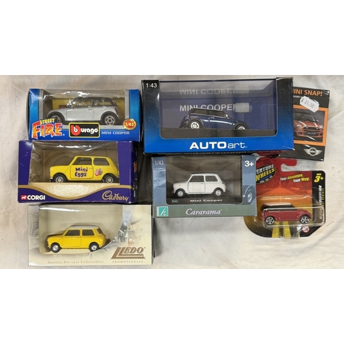 150 - A quantity of mixed brand mini models including Auto-Art, Corgi & Burago