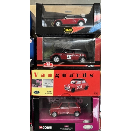 153 - A quantity of boxed Mini's by various makers including Vanguards, Corgi, High speed etc