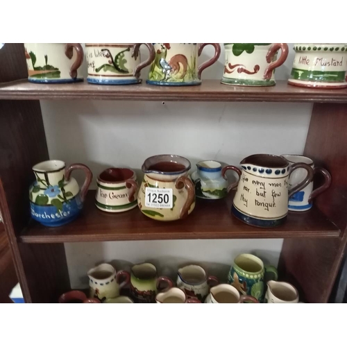 1250 - 20 Pieces of small Torquay ware including preserve pots & jugs