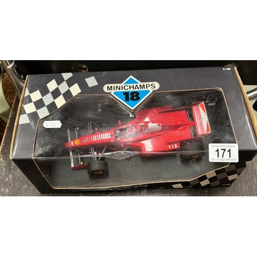 171 - A Minichamps 1/18 Ferrari F310B E.Irvine. & 1/64 Schumacher Benetton etc