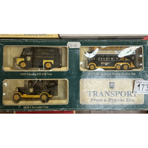 173 - A quantity of Lledo sets including GWR anniversary models, Hamleys 1st series set of 6, Ringtons 3 c... 