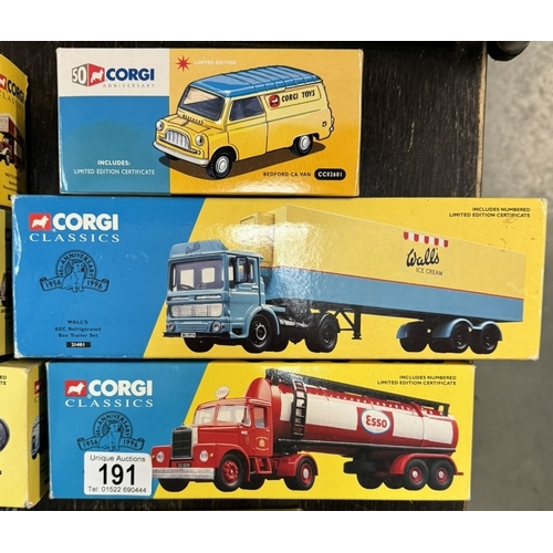 191 - A quantity of Corgi classics 40th anniversary models including Bedford, Foden & AEC etc