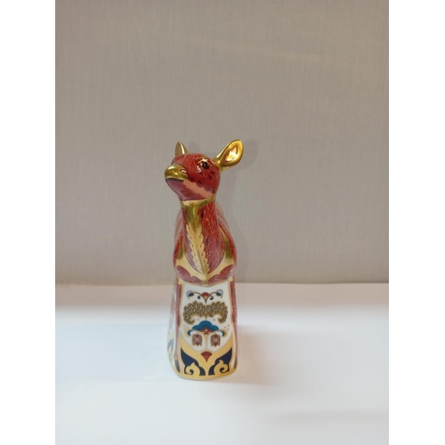 1375 - A Royal Crown Derby Fawn with gold stopper