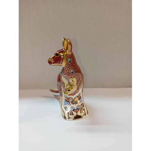 1377 - A Royal Crown Derby Kangaroo with gold stopper