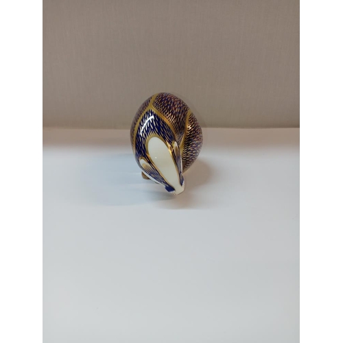 1397 - A Royal Crown Derby Badger with silver stopper