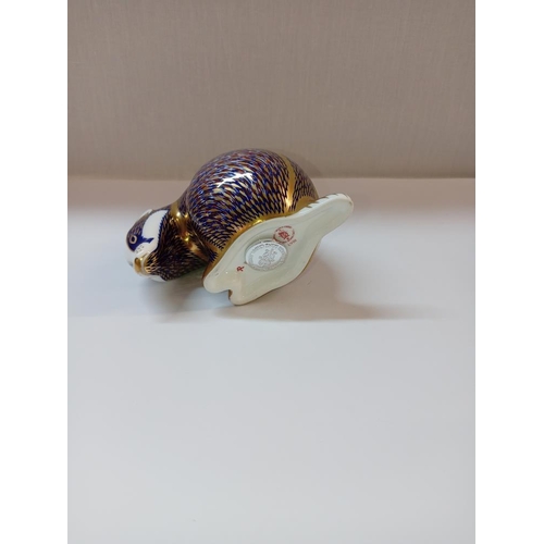 1397 - A Royal Crown Derby Badger with silver stopper