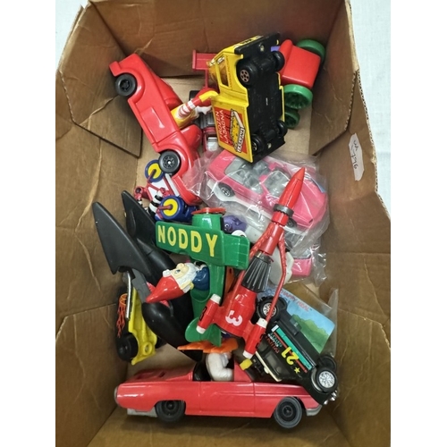 207 - A large box of mixed diecast etc including Hot Wheels, ERTL, Micro Machines, Power Rangers etc