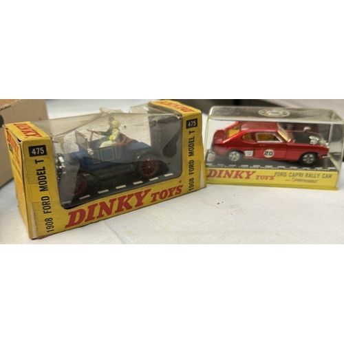 231 - 5 Boxed dinky toys including 213 Ford Capri, AA Mini Van, Vauxhall Viva etc