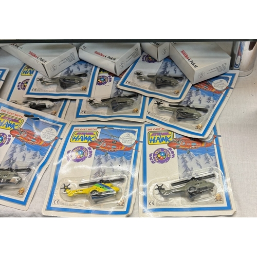 410 - A quantity of boxed Tonka Hurricane model planes in blister packs & A large lot of loose models