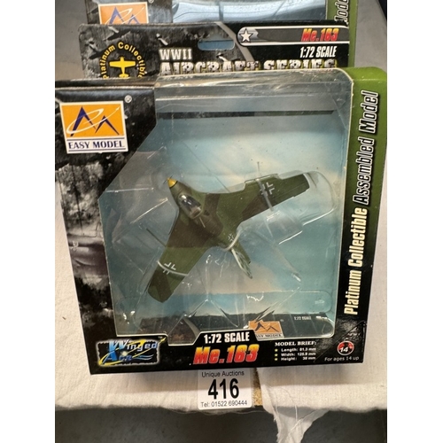 416 - 9 Boxed easy model aircraft