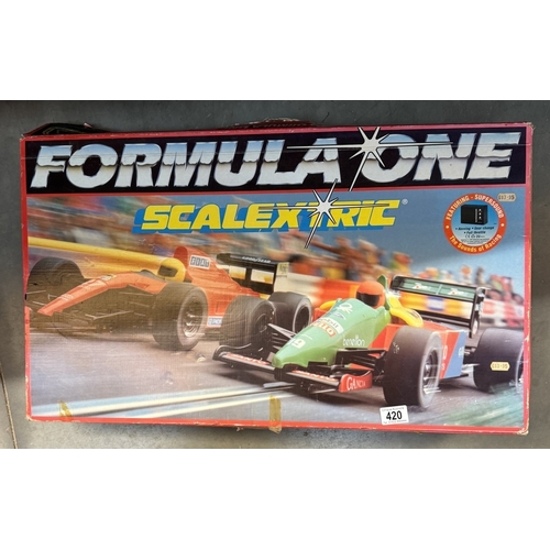 420 - A Formula One Scalextric with cars