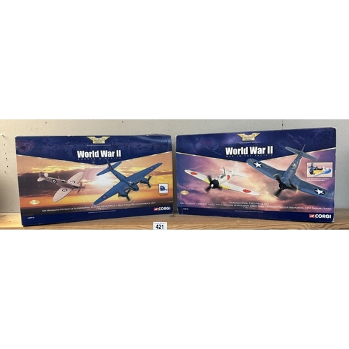 421 - 2 Boxed Corgi WW2 models. AA99120, AA99110