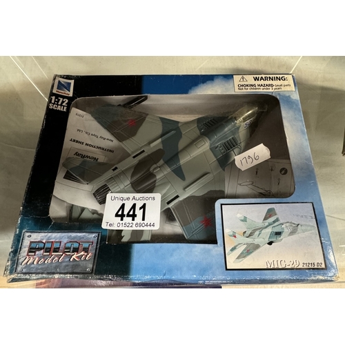 441 - 4 Boxed Corgi 'Battle Of Britain' aircraft, A Corgi WW2 aircraft & 3 other boxed models