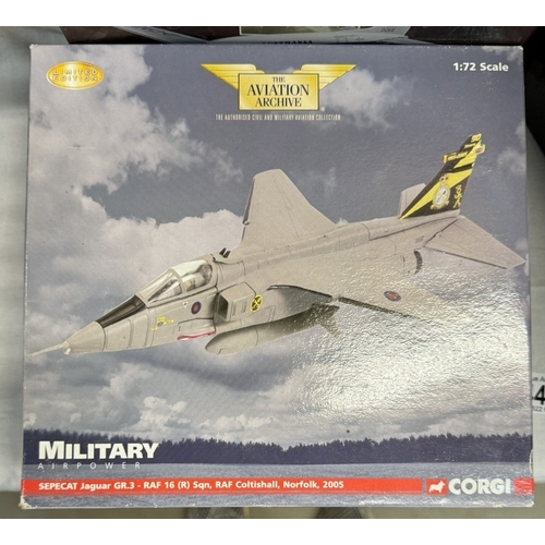 447 - 10 Boxed model Corgi aircraft. 47504, 48402, AA35006, 47401, 47603, 47508, 48601, AA30001, 47109, AA... 