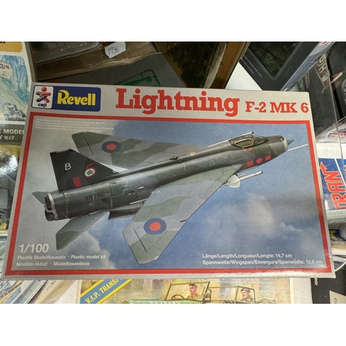 450 - A quantity of Airfix model kits etc including Monty's Humber, HMS Belfast etc & A Revell metal kit