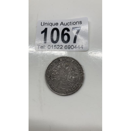 1067 - George II 1734 silver shilling