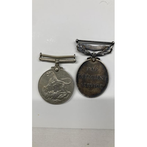 1070 - Two Medals. J.59040 CS Hodson A.B RN and for efficient service lo T.89040 J.Ransom R.A.S.C & WW2 med... 