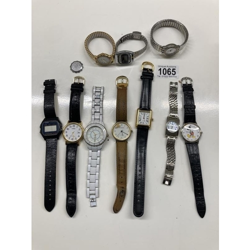 1065 - A collection of vintage and digital watches