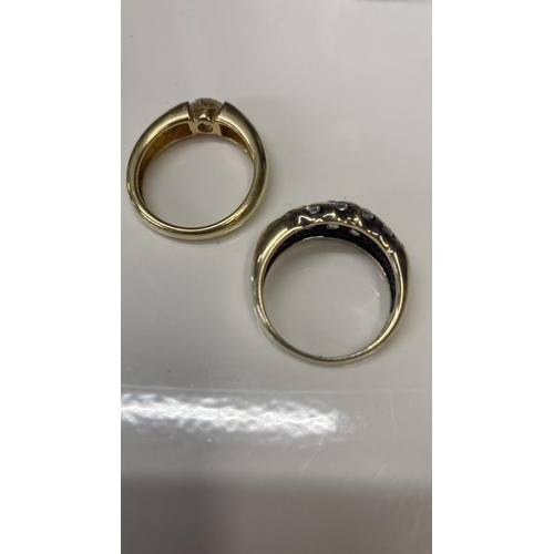 1097 - Two silver 925 rings with imitation stones