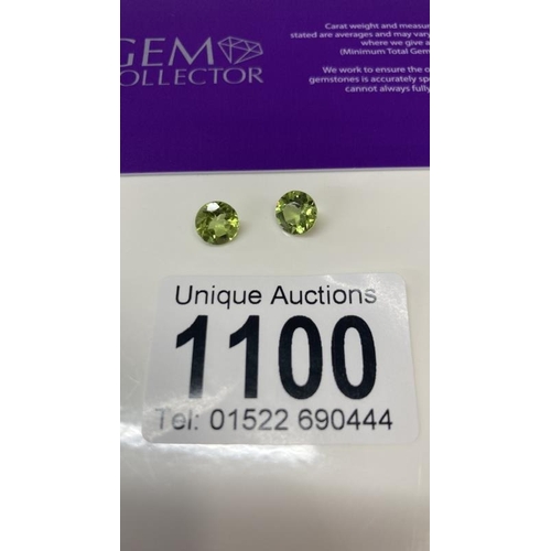 1100 - 2.35 ct of Changbai peridot gemstone with COA