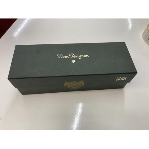 1100H - A boxed bottle of 1998 Dom Perignon champagne with documents