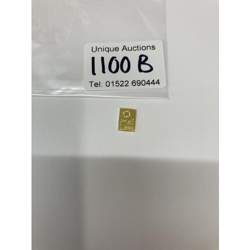 1100B - A 1g bar of 24ct gold