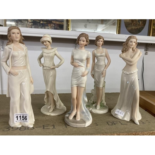 1156 - Five Regal collection Lady Figurines