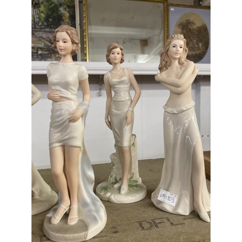 1156 - Five Regal collection Lady Figurines