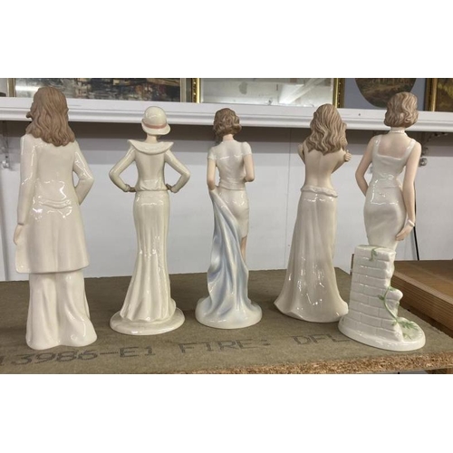 1156 - Five Regal collection Lady Figurines