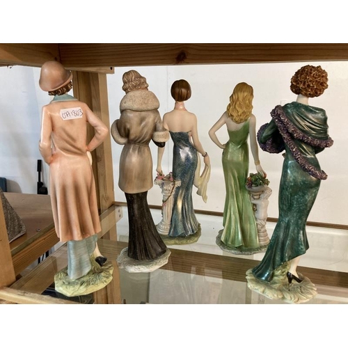 1163 - Five Regal collection lady figurines