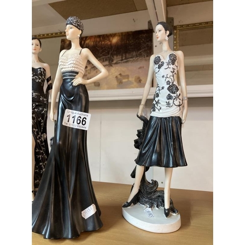 1166 - Four fashion lady figurines