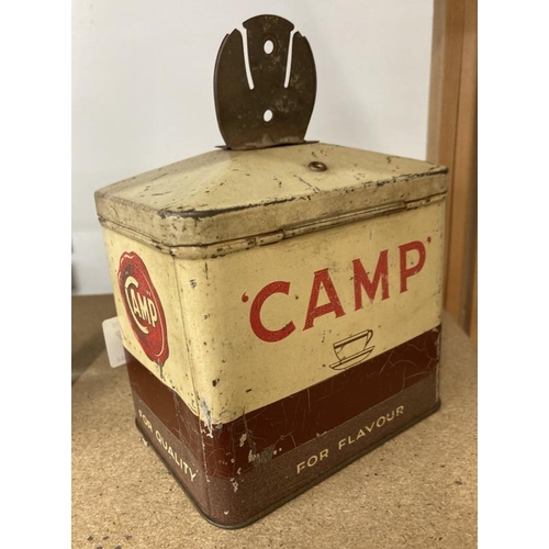 1147 - A Vintage Camp coffee tin / string box