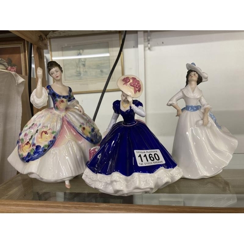 1160 - Three Royal Doulton Lady figurines including Christine, Mary and Margaret