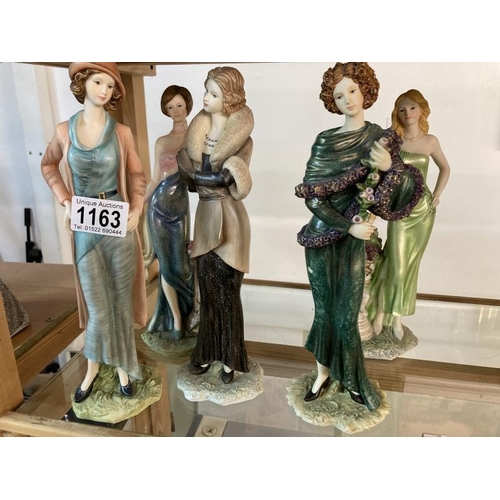 1163 - Five Regal collection lady figurines