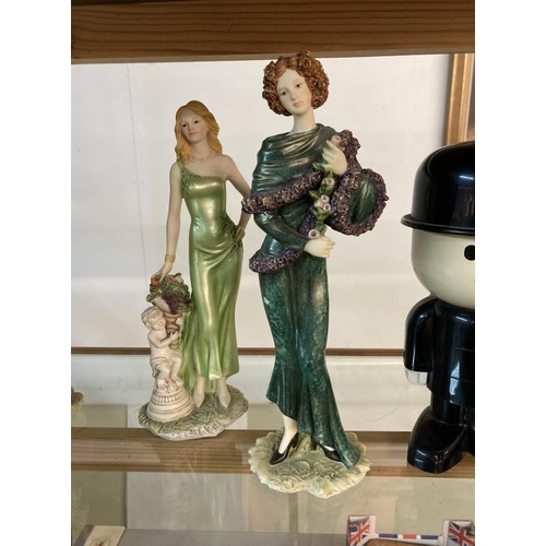 1163 - Five Regal collection lady figurines