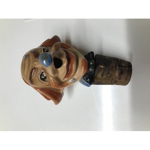 1458 - 2 vintage head bottle stoppers