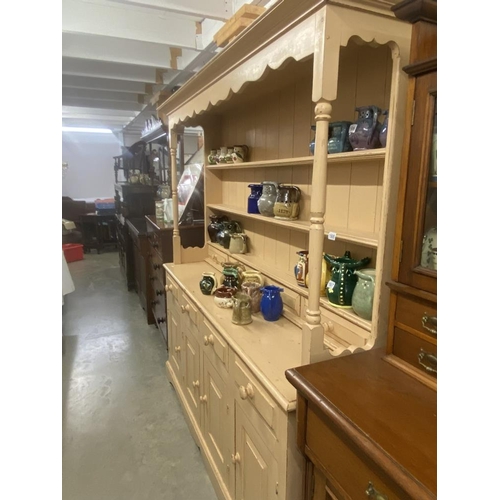 1505 - A good 20th century painted pine kitchen dresser