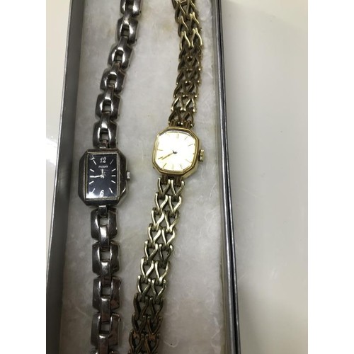 1460J - Eight ladies wrist watches and a pendant watch.