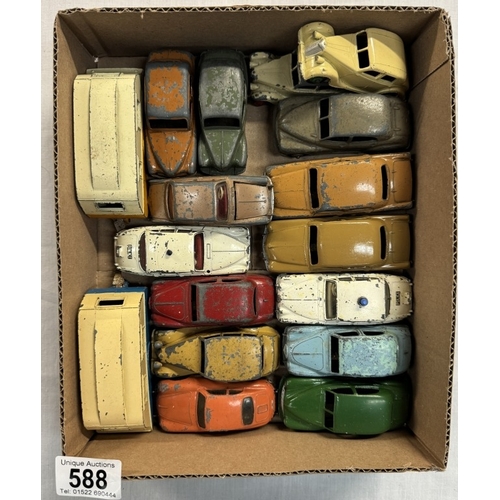 588 - A quantity of 1950s Dinky saloon cars