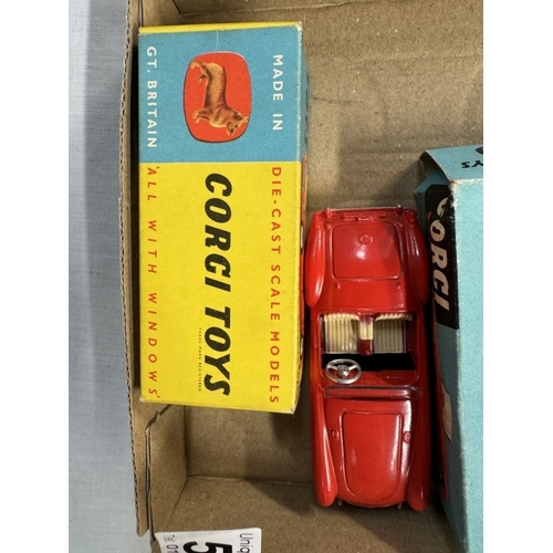 589 - 3 x Corgi MGA sports cars no 302 in boxes