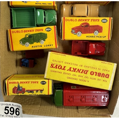 596 - 8 boxed Dublo Dinky toys