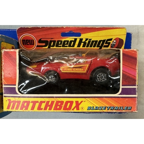 601 - Corgi 1112 Mercedes Michelin 56001 mobile roadshow and Matchbox K-18 horse van and K40 blaze trailer