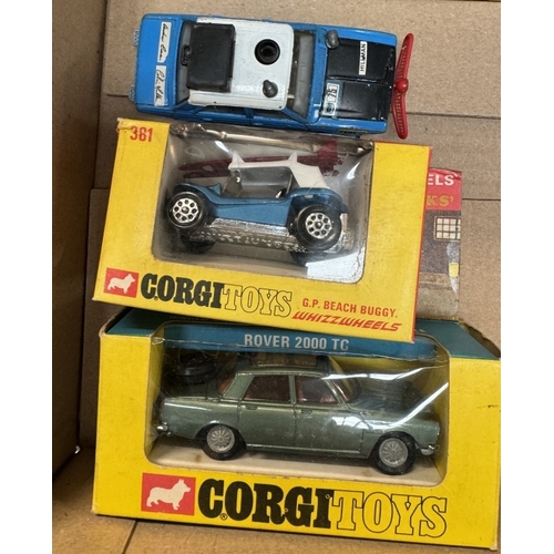 613 - Corgi 302 Hillman Hunter with kangaroo and 381 beach buggy and 275 Rover 2000TC