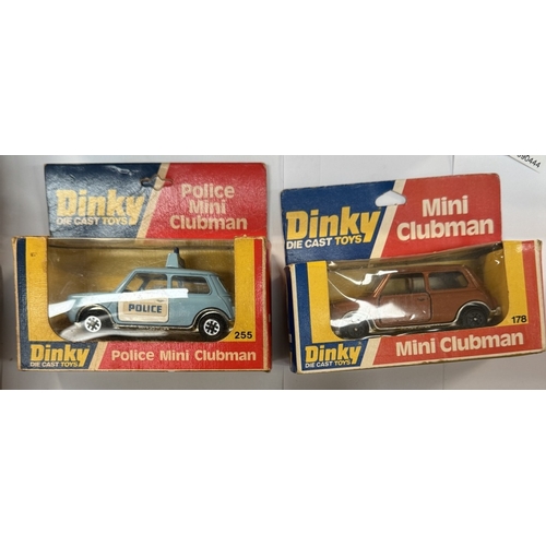 619 - Dinky 118 tow away glider set box a/f and 178 and 255 Mini Clubman