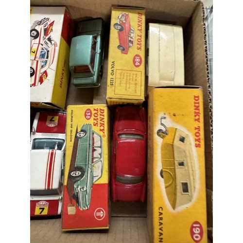 623 - 6 boxed Dinky including 205 Lotus Cortina rally car 184 Volvo 122S, 190, 138, 186, 236