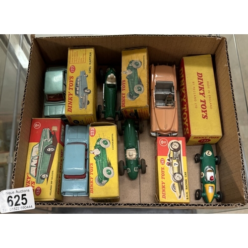 625 - 6 boxed Dinky including 138 Hillman Imp 177, Opel 233 x 2,  243 BRM and 131 Cadillac