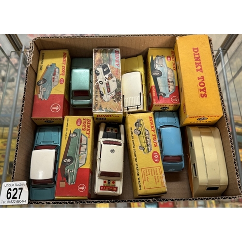 627 - 6 boxed Dinky including 140 Moris 1100, 193 Rambler cross country, 212 Lotus Cortina, 138, 135, 190